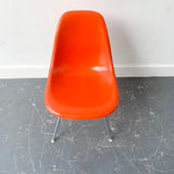 Mid Century Modern Herman Miller Orange Shell Chair #1
