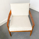 Pair of Mid Century Modern Lounge Chairs with New Upholstery