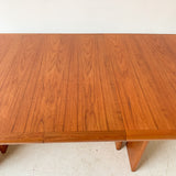 Danish Teak Dining Table with 2 Leaves