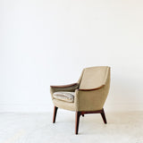 Mid Century Danish Lounge Chair with Sculpted Arms