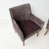 Pair of Charcoal Lounge Chairs