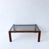Mid Century Coffee Table with Smoked Glass