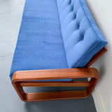 Vintage Bentwood Teak Sofa with New Upholstery