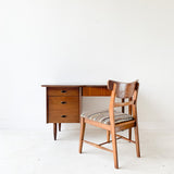 Mid Century Walnut Desk with Formica Top