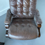 Pair of Mid Century Modern Westnofa Recliners with Original Leather