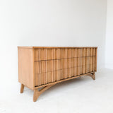 Mid Century Sculpted Front Low Dresser