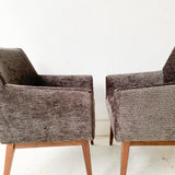 Pair of Charcoal Lounge Chairs