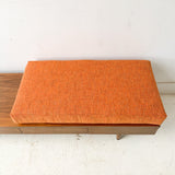 Mid Century Modern Bench with New Upholstery by American of Martinville