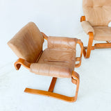 Pair of Vintage Leather Lounge Chairs