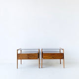 Pair of Mid Century Modern Barney Flagg for Drexel End Tables