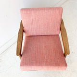 Lounge Chair with New Pink Upholstery