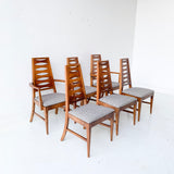 Set of 6 Mid Century Dining Chairs with New Upholstery