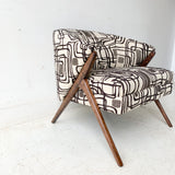 Mid Century Modern Karpen Style Lounge Chair with New Upholstery