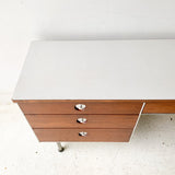 Mid Century Modern Raymond Loewy Desk with Storage Cabinet