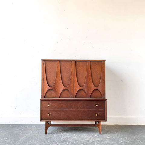 Mid Century Modern Broyhill Brasilia Highboy Dresser