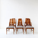 Set of 6 Mid Century Dining Chairs with New Upholstery
