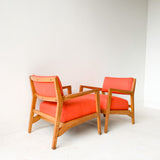 Pair of Orange Occasional Chairs