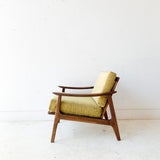 Lounge Chair with New Chartreuse Upholstery