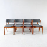 Set of 8 Mid Century Modern Erik Buch Dining Chairs with New Upholstery