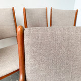 Set of 6 Danish Teak Johannes Andersen Dining Chairs - New Upholstery