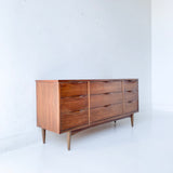 Mid Century Modern Dresser with Sculpted Drawer Pulls