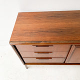 Mid Century Walnut 9 Drawer Dresser