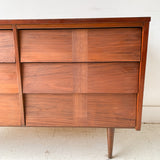 Mid Century Modern Louvered Front Low Dresser