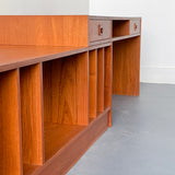 Vintage Teak Sliding Media Center