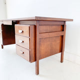 Mid Century Modern Walnut Executive Desk