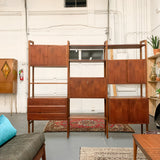 Mid Century Modern Walnut Wall Unit