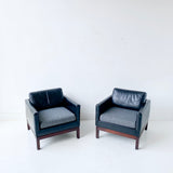 Pair of Mid Century Modern Marble Imperial Lounge Chairs