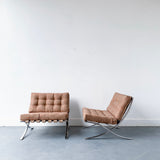 Pair of Vintage Reproduction Mies Van Der Rohe “Barcelona” Chairs