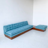 Mid Century Modern 2 Part Sofa/Sectional by Adrian Pearsall with New Upholstery