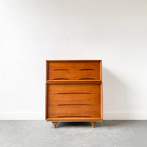 Mid Century Modern Highboy Dresser by Kent Coffey