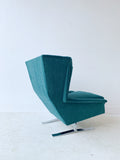 Mid Century Lounge Chair w/ Chrome Base - New Upholstery