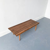 Mid Century Modern Petite Slat Bench