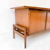 Mid Century Modern Low Sideboard with Unique Side Legs by Helen Hobey Baker