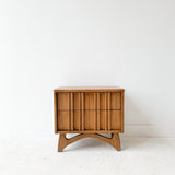 Mid Century Modern Sculpted Front Nightstand