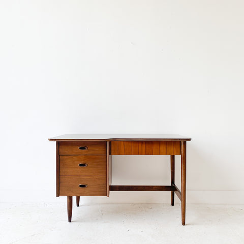 Mid Century Walnut Desk with Formica Top