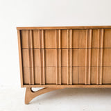 Mid Century Sculpted Front Low Dresser