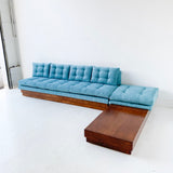 Mid Century Modern 2 Part Sofa/Sectional by Adrian Pearsall with New Upholstery