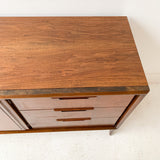 Mid Century Walnut 9 Drawer Dresser