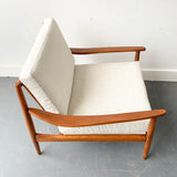 Pair of Mid Century Modern Lounge Chairs with New Upholstery