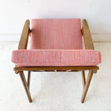 Lounge Chair with New Pink Upholstery