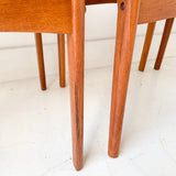 Set of 4 Mid Century Danish Teak Dining Chairs with New Upholstery