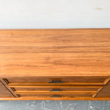 Mid Century Modern Dresser with Hammered Drawer Pulls