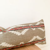 Extra Large Kilim Style Lumbar Pillow - 1