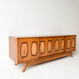 Mid Century Sideboard with Sliding Doors by Young