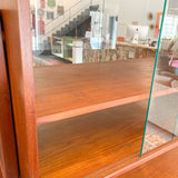 Mid Century Modern Teak Room Divider/Bookshelf with Tambour doors