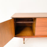 Mid Century Walnut Sideboard with Sculpted Drawer Pulls
